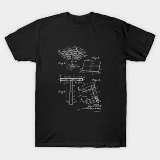 Baseball Base Vintage Patent Drawing T-Shirt